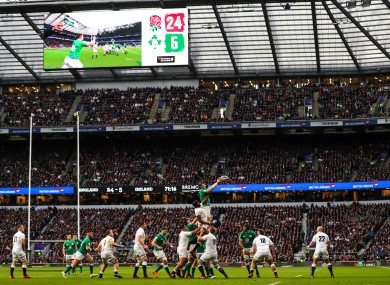A view of Twickenham during England's game against Ireland in the Six Nations back in February.