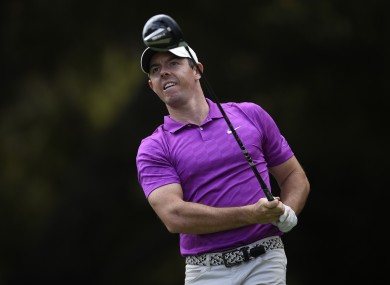 McIlroy teeing off in California.