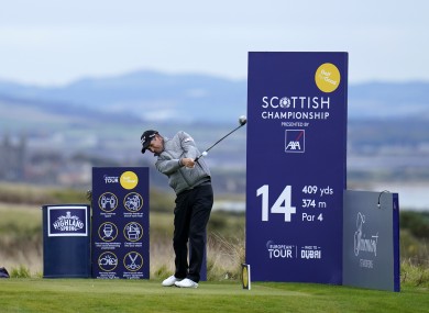 Pádraig Harrington in action at the Scottish Championship.