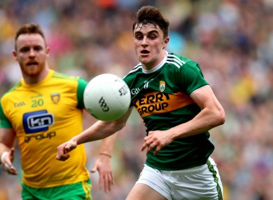 Kerry's Sean O'Shea in action against Donegal during the 2019 Super 8s.