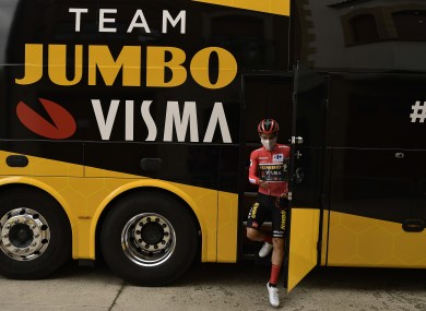Roglic: drops to fourth overall (file photo).