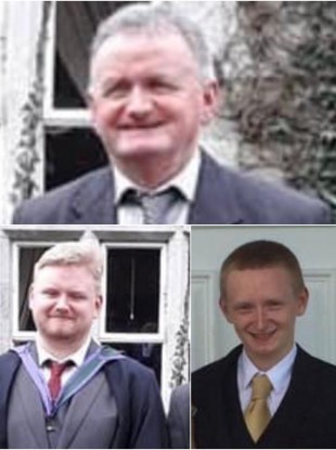 Tadg O'Sullivan and his sons Mark and Diarmuid were found dead on Monday