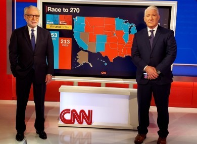 CNN's Wolf Blitzer (left) and John King (right)