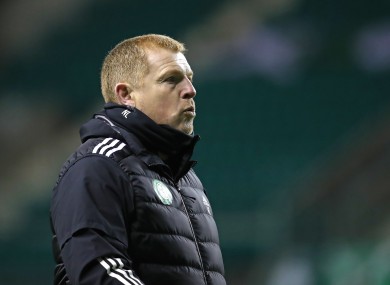 Neil Lennon pictured during today's game.