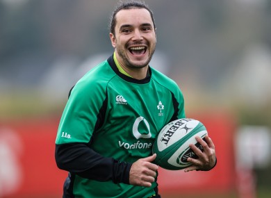 James Lowe starts for Ireland against Wales.