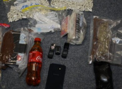 Some of the items seized at Mountjoy today.