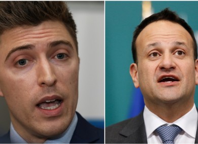 Dr Maitiú Ó Tuathail (left) and Tánaiste Leo Varadkar.
