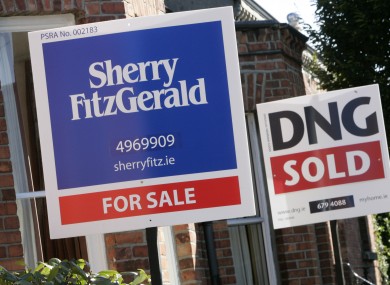 File photo of houses for sale in Dublin.