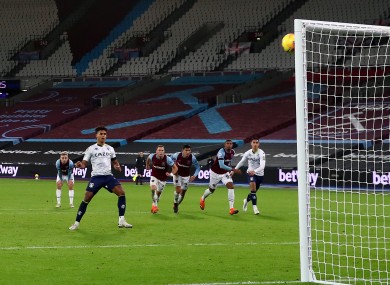 Aston Villa's Ollie Watkins misses from the penalty spot.