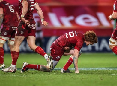 Ben Healy was injured in Munster's win over Harlequins.