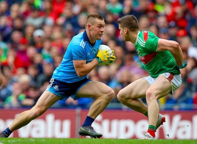 Con O'Callaghan on the way to scoring his second goal against Mayo in 2019.