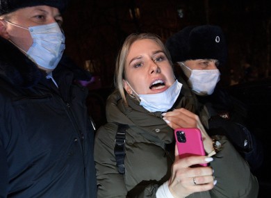 Police officers detained Lyubov Sobol and have begun a criminal probe.