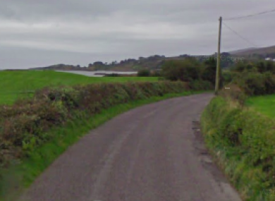 The regional road where the crash took place.
