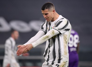 Ronaldo in action against Fiorentina.