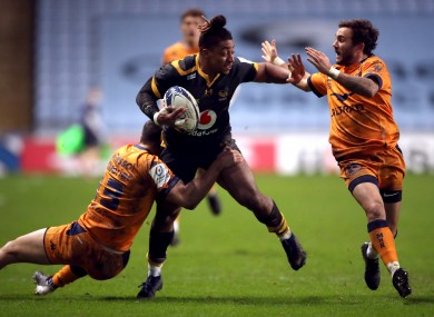 Wasps' Paolo Odogwu in action during the Champions Cup match at the Ricoh Arena, Coventry.