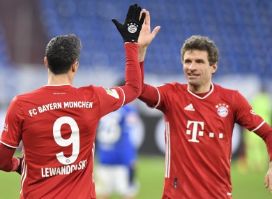 Robert Lewandowski and Thomas Mueller both scored today for Bayern Munich.