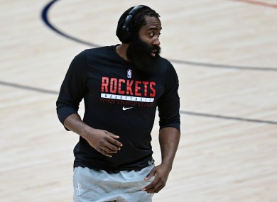 Now former Houston Rockets guard James Harden.