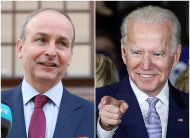 Taoiseach Micheál Martin and US President Joe Biden.