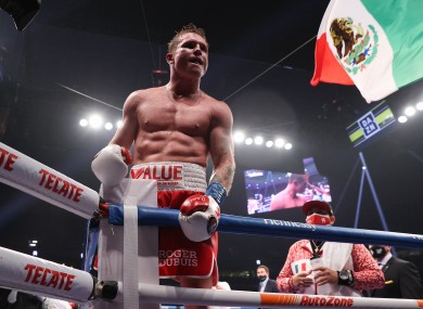 Winning: Canelo Alvarez (file pic).