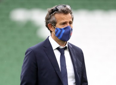 Coach Fabien Galthie was among the 15 French players and staff to test positive.