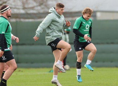 Ireland winger Jordan Larmour and scrum-half Craig Casey.
