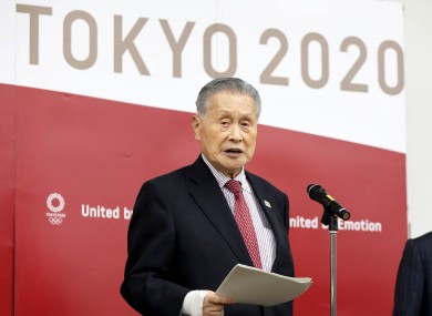 File photo. Tokyo organising committee president Mori Yoshiro.
