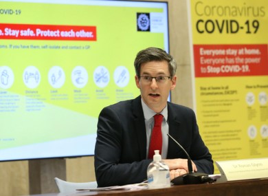 The deputy CMO Dr Ronan Glynn at a media briefing earlier this week.