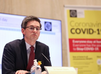 Deputy CMO Dr Ronan Glynn at a press briefing last week.