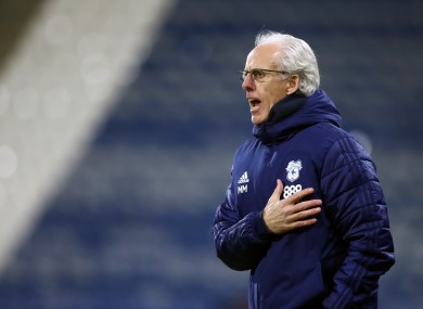 Cardiff City manager Mick McCarthy.