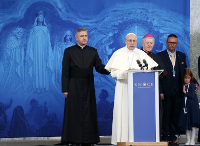 Pope Francis at Knock in 2018.