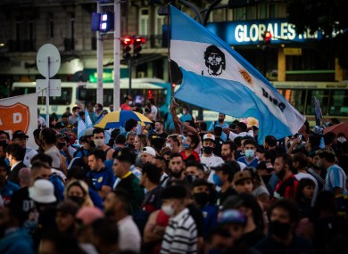 A general view of the demonstration in Buenos Aires.