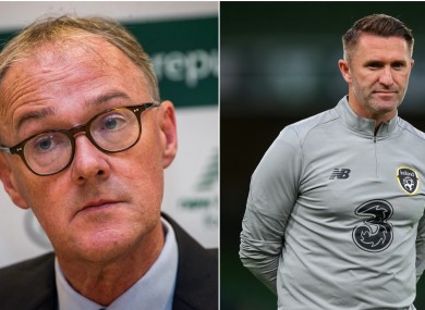 Roy Barrett (left) and Robbie Keane.