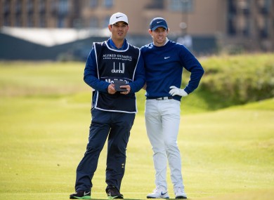 Rory McIlroy with his caddie Harry Diamond.