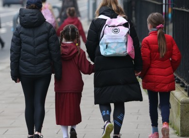 Students returning to school at the beginning of March.