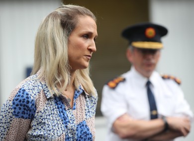 A file photo of Minister Helen McEntee and Garda Commissioner Drew Harris.