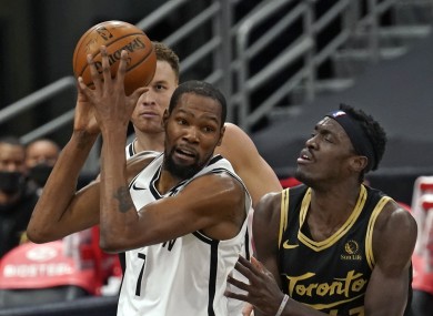 Kevin Durant in action for the Brooklyn Nets.