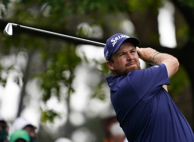 Shane Lowry on the tee.