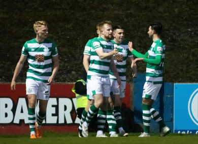 Sean Hoare celebrates his goal.