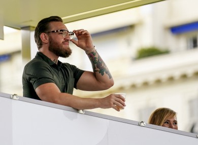Conor McGregor at the first stage of the 2020 Tour de France in Nice.