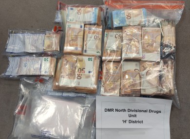 €35,000 worth of cocaine and €140,000 in cash was found in Kilmore, Dublin 5.