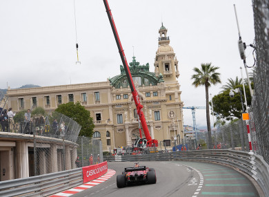 Charles Leclerc in action at the Monaco Grand Prix.