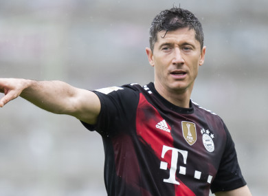 Robert Lewandowski (file pic).