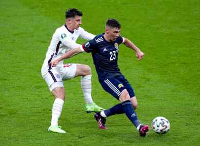 File photo dated 18-06-2021 of England's Mason Mount (left) and Scotland's Billy Gilmour.
