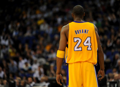 Kobe Bryant on the court