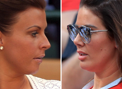 Rebekah Vardy (right) and Coleen Rooney (left).
