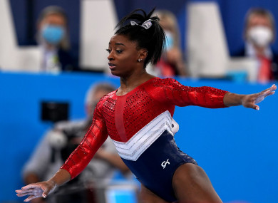 Simone Biles (Martin Rickett/PA)