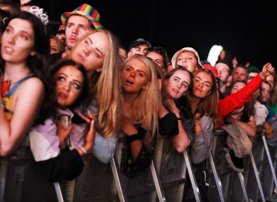Fans watch Hozier perform at Electric Picnic in 2019.