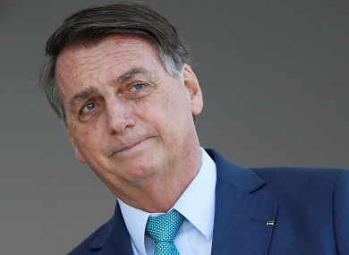 Jair Bolsonaro last month.