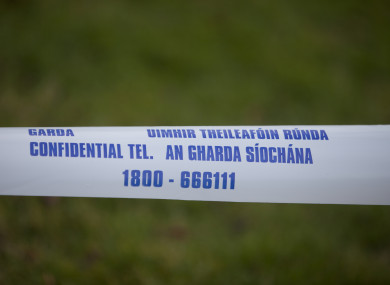 The road is closed as garda forensic investigators carry out a technical examination. File photo.