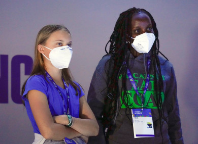 Greta Thunberg and Vanessa Nakate